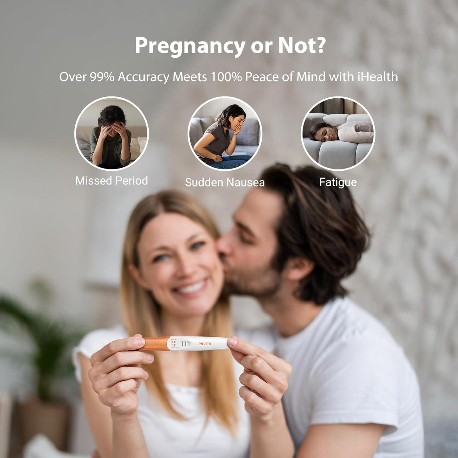 imagePregnancy Test Strips Kit with Cup iHealth Early Detection HighSensitivity HCG Tests Detect 6 Days Sooner Over 99 Accurate Individually Wrapped Includes 3 Sticks  10 Strips Pruebas de Embarazo3 Pack