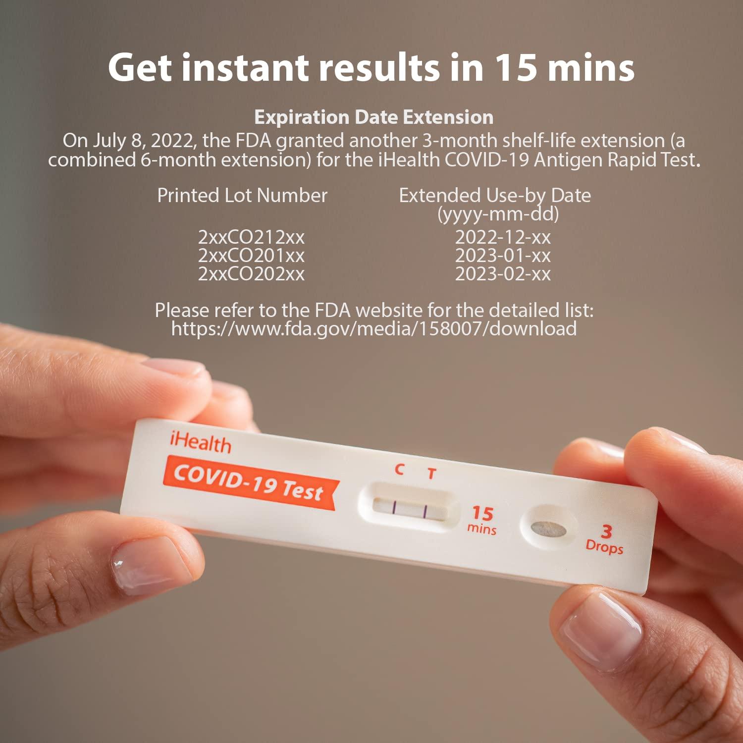 imageiHealth COVID19 Antigen Rapid Test 1 Pack 2 Tests Total FDA EUA Authorized OTC atHome Self Test Results in 15 Minutes with Noninvasive Nasal Swab Easy to Use ampamp No Discomfort