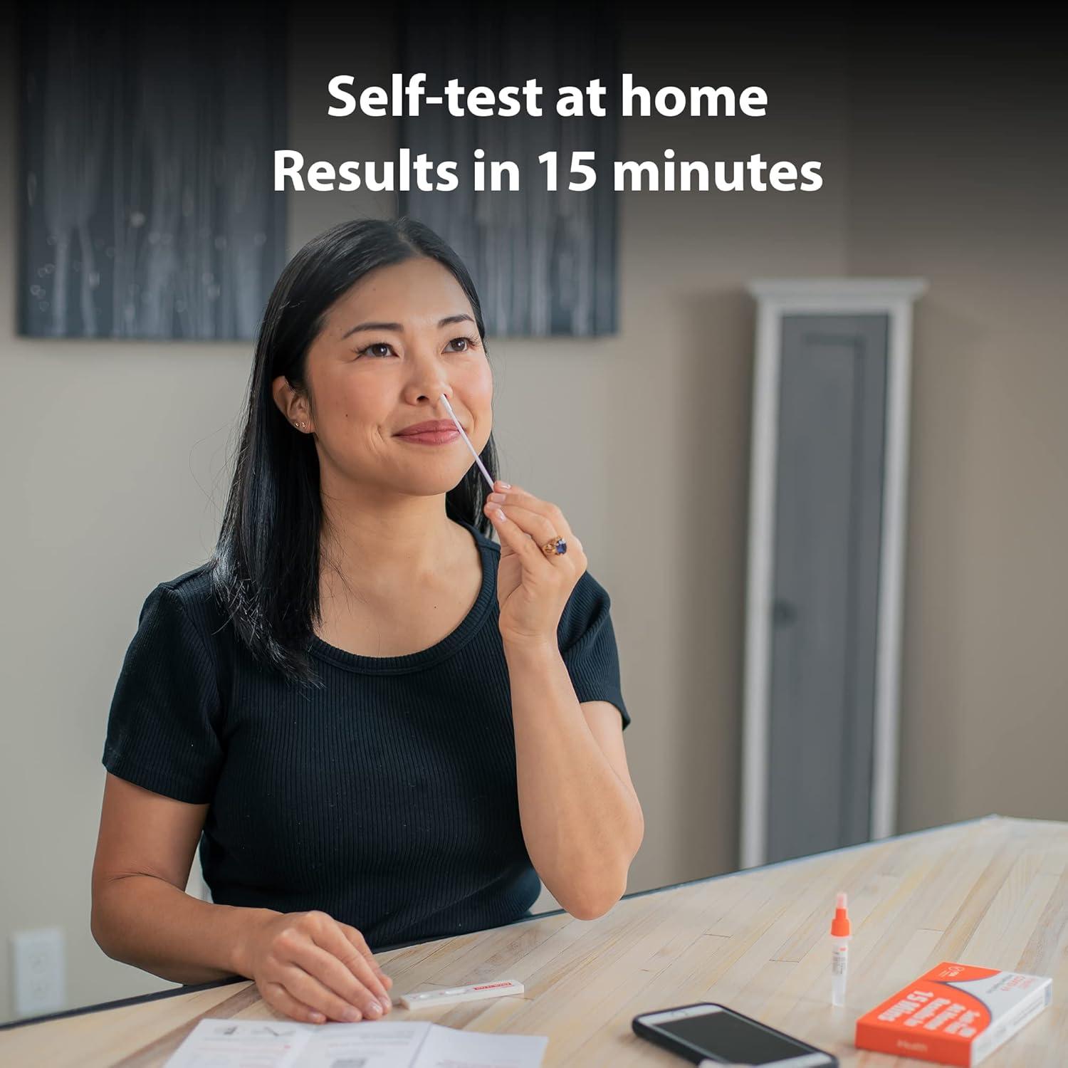imageiHealth COVID19 Antigen Rapid Test 1 Pack 2 Tests Total FDA EUA Authorized OTC atHome Self Test Results in 15 Minutes with Noninvasive Nasal Swab Easy to Use ampamp No Discomfort