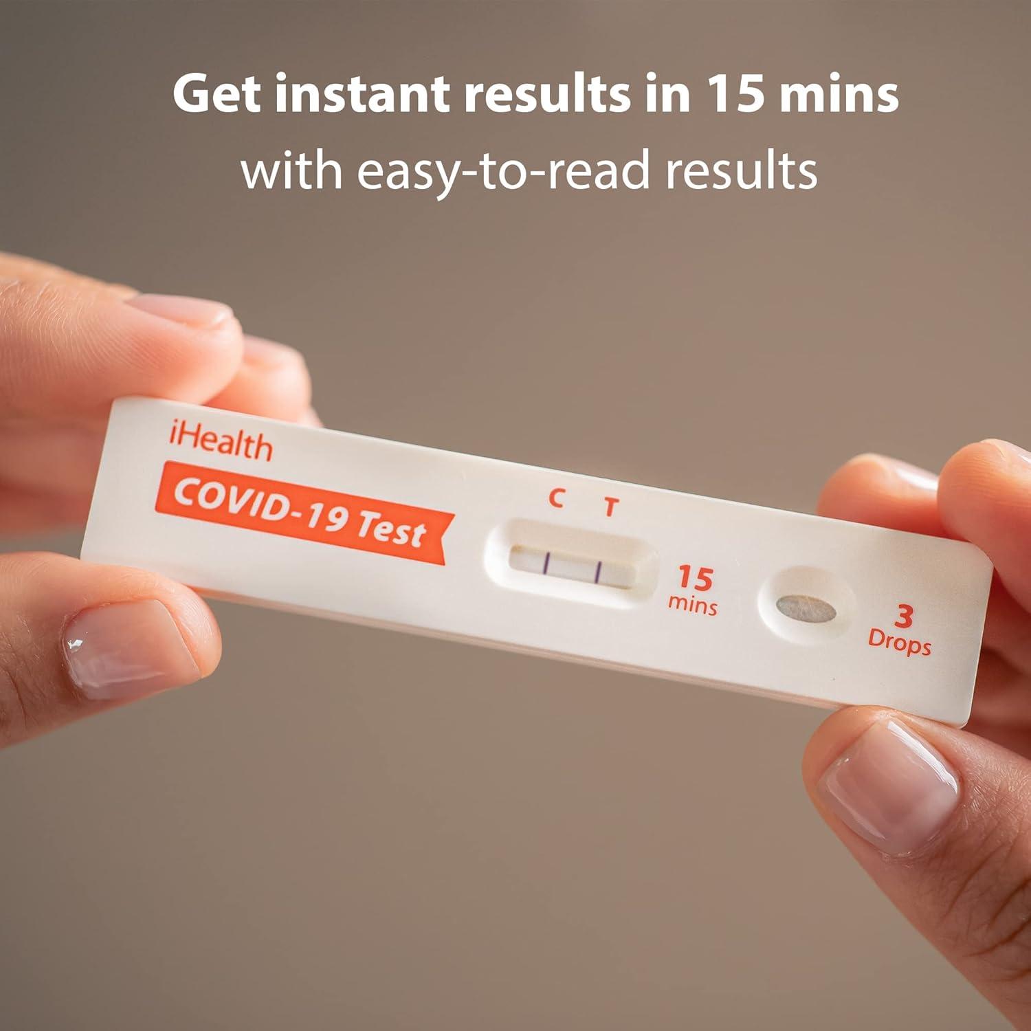 imageiHealth COVID19 Antigen Rapid Test 1 Pack 5 Tests Total FDA EUA Authorized OTC atHome Self Test Results in 15 Minutes with Noninvasive Nasal Swab Easy to Use ampamp No Discomfort