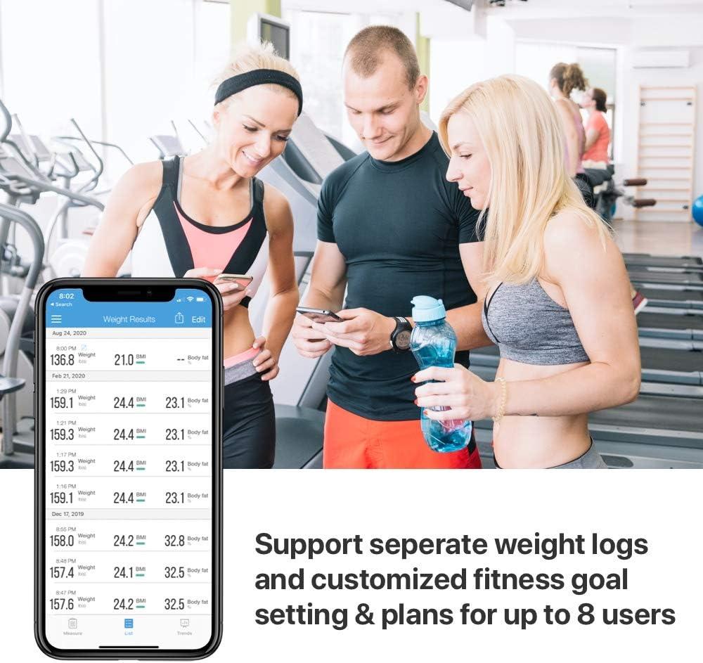 imageiHealth Lina Smart Digital Body Weight ScaleBathroom Scale With Stepon Technology 400 Lb High Accuracy 01 Lb BMI Smart Scale White LbKg