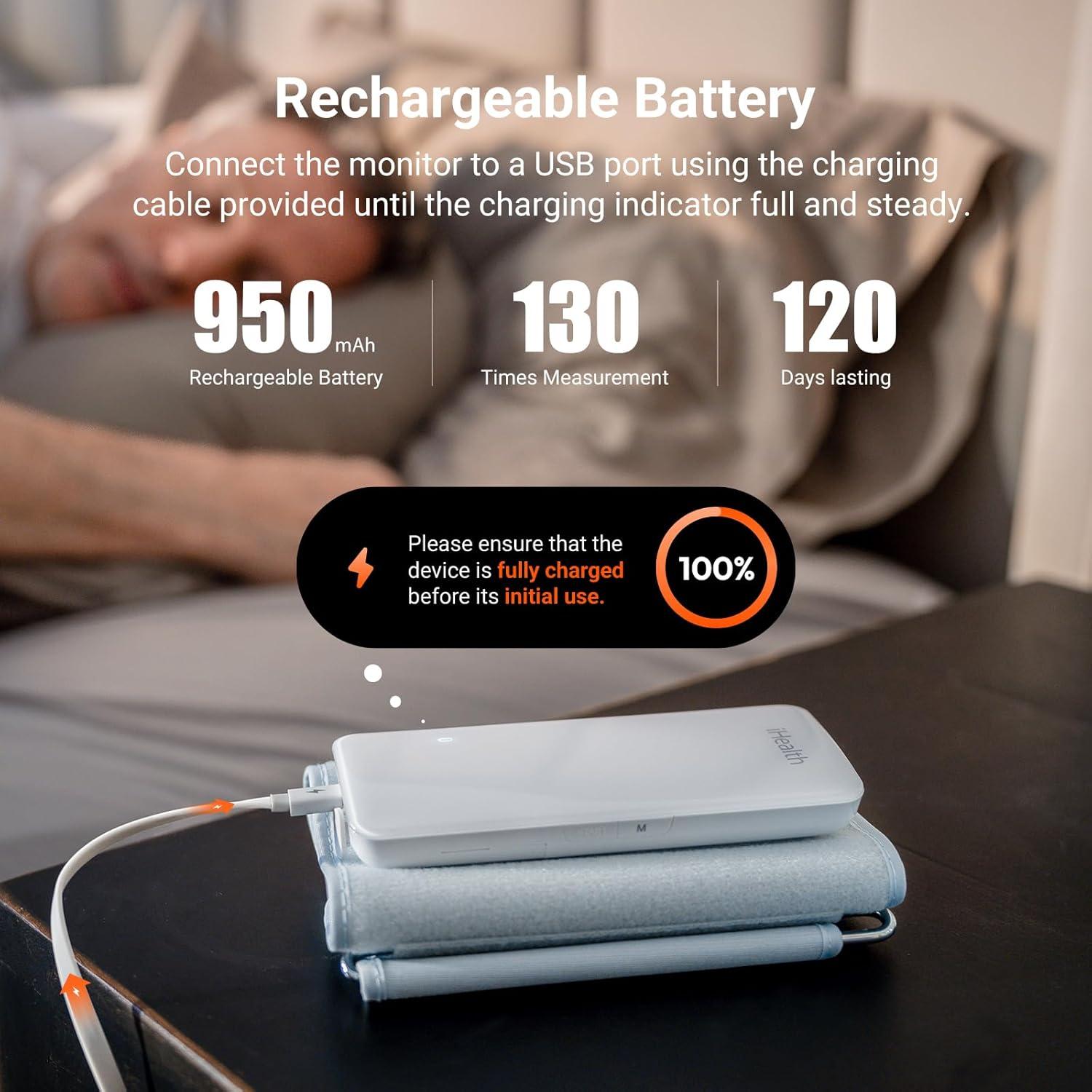 imageiHealth Neo Wireless Blood Pressure Monitor Upper Arm Cuff Bluetooth Blood Pressure Machine UltraThin ampamp Portable AppEnabled for iOS ampamp Android
