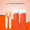imagePregnancy Test Strips Kit with Cup iHealth Early Detection HighSensitivity HCG Tests Detect 6 Days Sooner Over 99 Accurate Individually Wrapped Includes 3 Sticks  10 Strips Pruebas de Embarazo1 Count Pack of 2