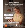 imageiHealth Accu Luminate Arm Blood Pressure Monitor  45quot Large TriColor WHOBased LCD Clinically Validated Accuracy Irregular Heartbeat Alert Bluetooth Cloud Sync Adjustable Large 86quot17quot CuffWhite