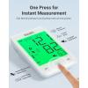 imageiHealth Accu Luminate Arm Blood Pressure Monitor  45quot Large TriColor WHOBased LCD Clinically Validated Accuracy Irregular Heartbeat Alert Bluetooth Cloud Sync Adjustable Large 86quot17quot CuffWhite