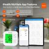 imageiHealth Track Smart Upper Arm Blood Pressure Monitor with Wide Range Cuff That fits Standard to Large Adult Arms Bluetooth Compatible for iOS ampamp Android Devices