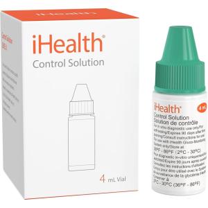 imageiHealth Control Solution for Blood Glucose Testing  Compatible with BG5S100 Gluco ampamp Acacia Glucose Meters 4mL Vial for Accurate Results