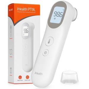imageiHealth Infrared Digital Thermometer for Adults and Kids Baby Thermometer with 3in1 Mode ampamp 3Color Prompt Fever Alarm ampamp Silent Mode Forehead ampamp Object Detection 40 Memory Storages PT9L BlueWhite
