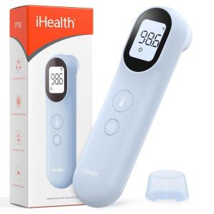 imageiHealth Infrared Digital Thermometer for Adults and Kids Baby Thermometer with 3in1 Mode ampamp 3Color Prompt Fever Alarm ampamp Silent Mode Forehead ampamp Object Detection 40 Memory Storages PT9L BlueBlue