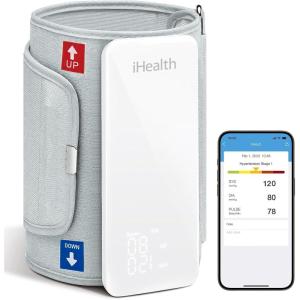 imageiHealth Neo Wireless Blood Pressure Monitor Upper Arm Cuff Bluetooth Blood Pressure Machine UltraThin ampamp Portable AppEnabled for iOS ampamp Android
